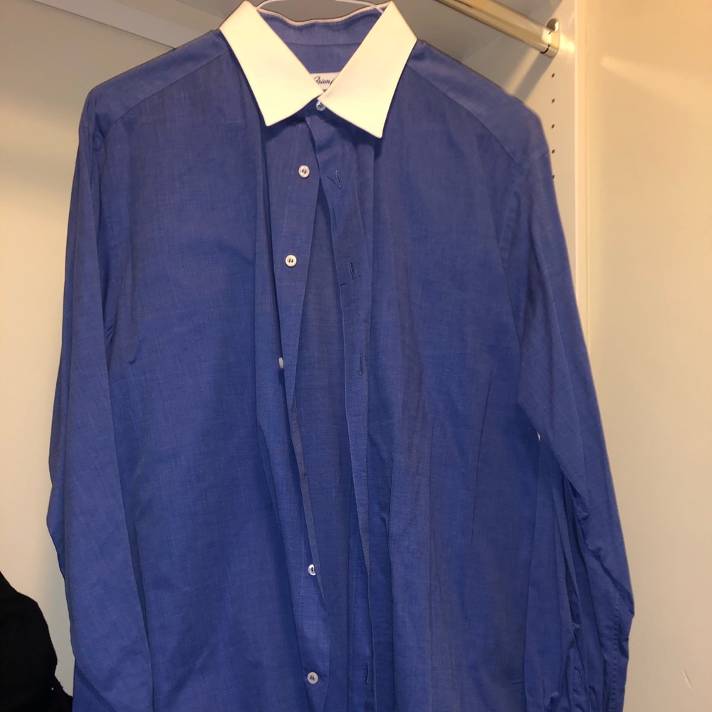 Brioni Men’s Blue Dress Shirt